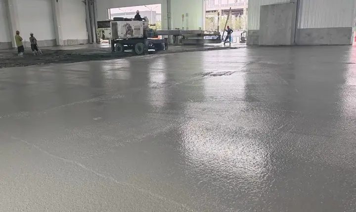 Industrial concrete flooring application